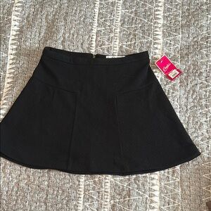 Candie's Black and Pink Mini A-Line Skirt for Work